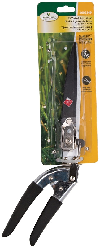 Landscapers Select GS2004 Grass Shear, 6-3/4 in L Blade, 5 in L Cut, Steel Blade, Vinyl Handle