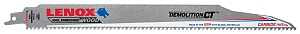 Lenox 1832146 Reciprocating Saw Blade, Applicable Materials: Wood, 1 in W, 12 in L, 6 TPI, Carbide Cutting Edge