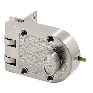 Prime-Line U 10817 Deadlock, Keyed Different Key, Aluminum, Satin Nickel, Kwikset Keyway