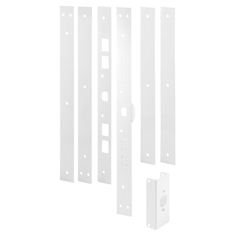 Defender Security U 11026 Door Jamb Kit, 59-1/2 in L, 12 ga Thick, Steel, Powder-Coated