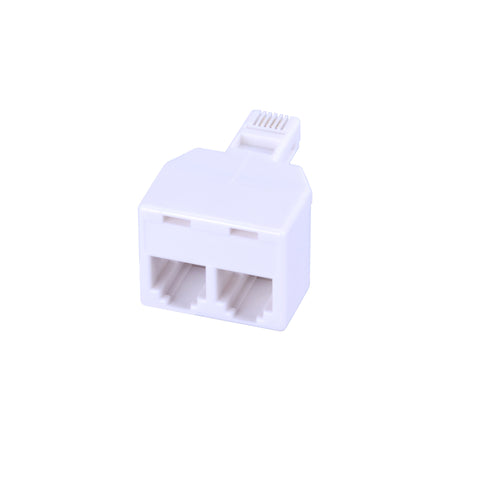 Monster Just Hook It Up 0 ft. L White Modular Duplex Adapter, Pack of 6