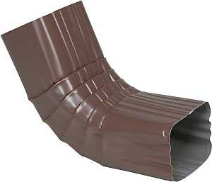 Amerimax 2526419 Gutter Front Elbow, Aluminum, Brown