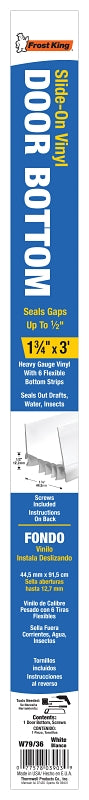 Frost King W79/36H Door Bottom, 36 in L, 1-3/4 in W, Vinyl