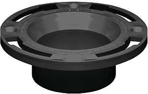 Oatey 43524 Closet Flange, 3, 4 in Connection, ABS, Black, For: 3 in, 4 in Pipes