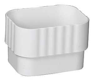 Amerimax M0623 Downspout Connector, Vinyl, White