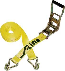 Ancra 500 Series 557-WHK Strap, 2 in W, 27 ft L, Polyester, 3333 lb Working Load, Hook End