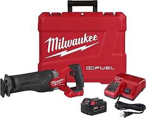 Milwaukee 2821-21 Reciprocating Saw, Battery Included, 18 V, 5 Ah, 1-1/4 in L Stroke, 0 to 3000 spm