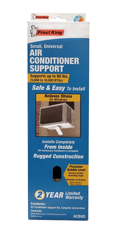 Frost King ACB80H Air Conditioner Bracket, Light-Duty, Steel, White, Epoxy-Coated