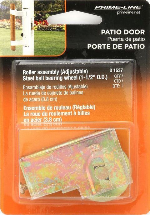 Prime-Line D 1537 Roller Assembly, 2-7/16 in L x 11/16 in W x 1-1/8 in H Dimensions, 1-1/2 in Dia Roller, Steel