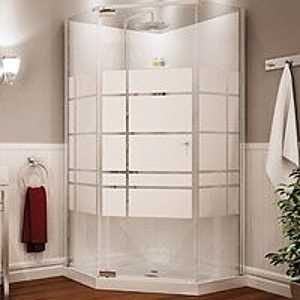 Maax 105618-000-129102 Shower Kit, 36 in L, 36 in W, 72 in H, Polystyrene, Chrome, 3-Wall Panel, Neo-Angle
