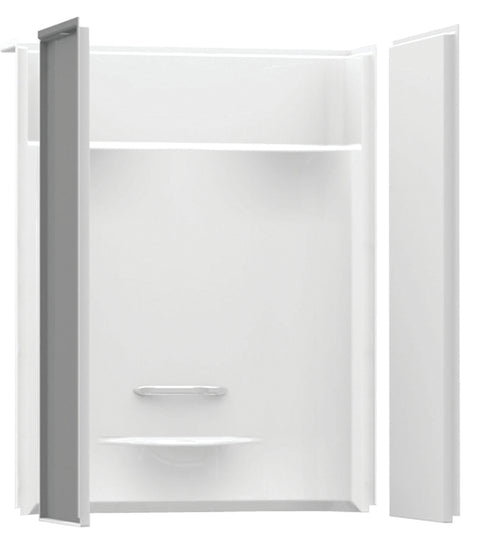Maax 148069-000-002290 Shower Wall Kit, 47-7/8 in L, 60 in W, Fiberglass, Alcove Installation