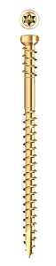 GRK Fasteners RT Series 16077 Screw, #8 Thread, 2 in L, Reverse Thread, Trim Head, Star Drive, Steel, 725 PAIL