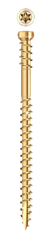 GRK Fasteners RT Series 16101 Screw, #9 Thread, 2-1/2 in L, Reverse Th ...