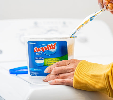 DampRid FG100 Fragrance-Free Disposable Moisture Absorber, 10.5 oz Tub, Solid
