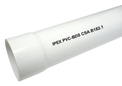 IPEX 4033 Sewer Pipe, 3 in, 10 ft L, Solvent Weld, PVC