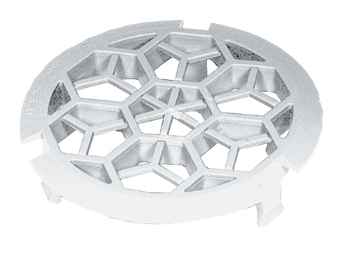 IPEX 40033 Floor Grate, 4 in Dia, Polypropylene, White