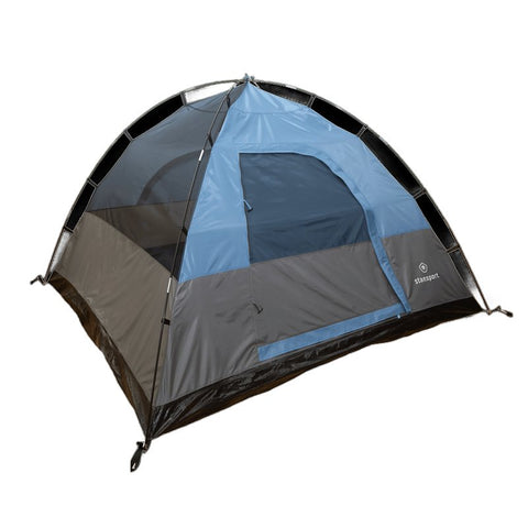 Stansport 728 Dome Tent, 96 in L, 84 in W, 4 Person, Blue/White