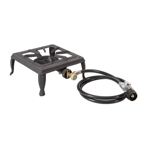 Stansport 208-100 Stove, 1-Burner, Propane, 15,000 Btu, Cast-Iron