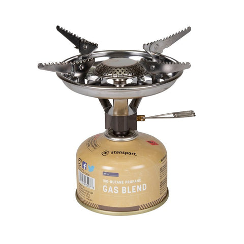 Stansport 184 Portable Stove with Fuel, 1-Burner, Butane, 10,000 Btu