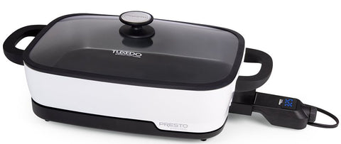 Presto Tuxedo 06854 Skillet Multi-Cooker, 16 in W Cooking Surface, 1500 W, White, Digital Control, Pack of 2