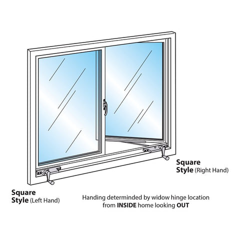 Prime-Line H 3523 Window Operator, 9 in L x 13-1/4 in H Dimensions, For: Older Steel Framed Windows, Right
