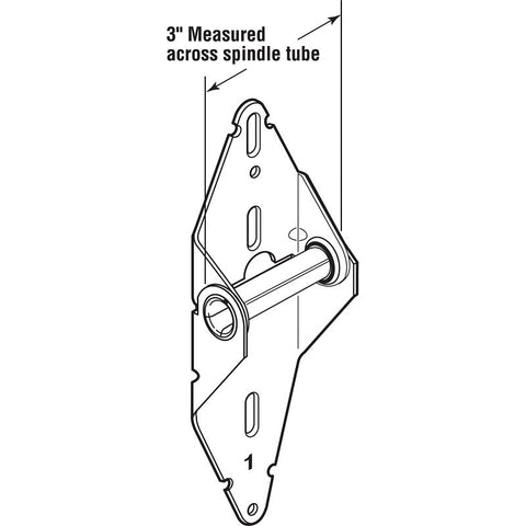 Prime-Line GD 52104 Garage Door Hinge, 3 in W Dimensions, 7/16 in Dia Pin, Steel, Galvanized, Non-Removable Pin