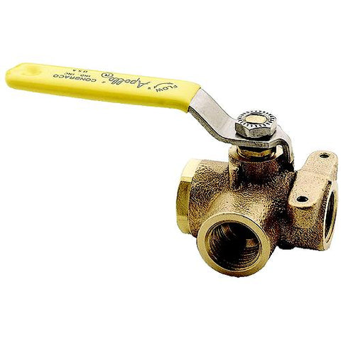 1″ 3-Way Bronze Diverter Valve