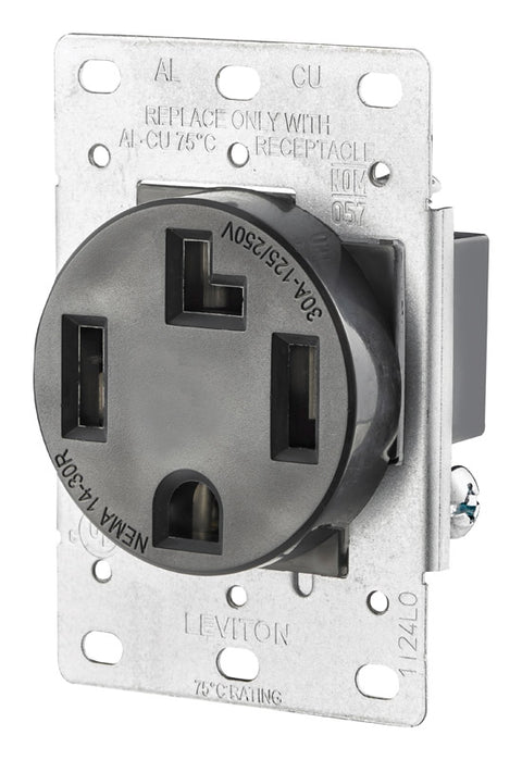 Leviton Electrical Receptacle 30 amps 14-30R 125/250 volts Black