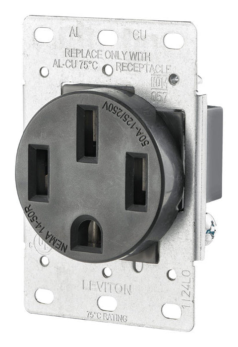 Leviton Electrical Receptacle 50 amps 14-50R 125/250 volts Black