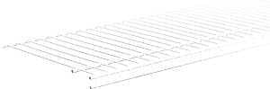 ClosetMaid SuperSlide 4714 Wire Shelf, 40 lb, 1-Level, 12 in L, 48 in W, Steel, White
