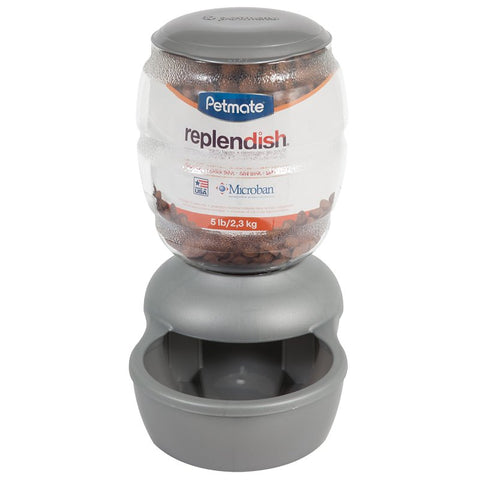 Aspenpet 24491 Pet Feeder, 5 lb Volume, Plastic, Bleached Linen