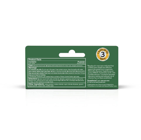 Curad Germ Shield CUR45955GS Antimicrobial Wound Gel, 0.5 oz Tube, Water-Based Gel