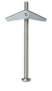 Cobra Anchors 081M Spring Toggle Bolt, 2 in L, Steel, 68 lb