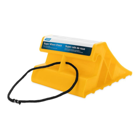 Camco USA 44475 Super Wheel Chock with Rope, Plastic, Yellow