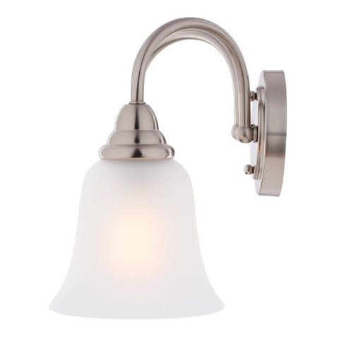 Boston Harbor LYB130928-2VL-BN Wall Sconce, 60 W, 2-Lamp, A19 or CFL Lamp, Steel Fixture, Brushed Nickel Fixture