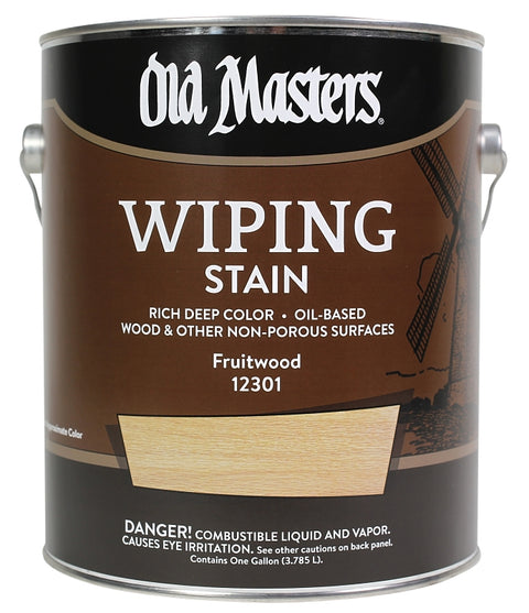 Old Masters 12301 Wiping Stain, Fruitwood, Liquid, 1 gal, Can, Pack of 2