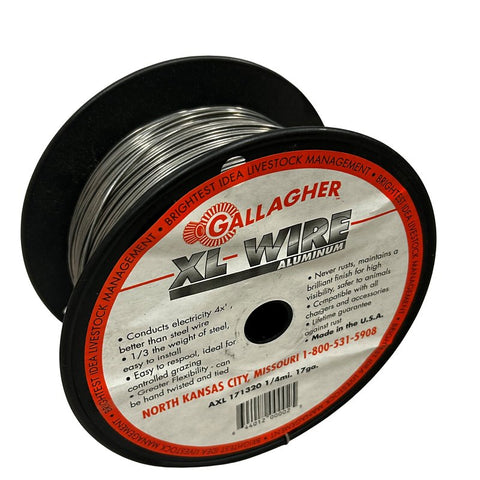 Gallagher AXL121320 Electric Fence Wire, 12.5 ga Wire, Aluminum Conductor, 1320 ft L