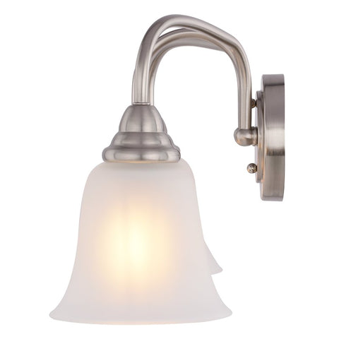 Boston Harbor LYB130928-3VL-BN Vanity Light Fixture, 60 W, 3-Lamp, CFL Lamp, Steel Fixture, Brushed Nickel Fixture