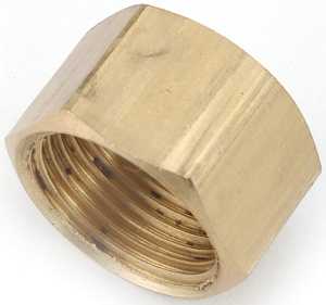Anderson Metals 730081-10 Tube Cap, 5/8 in, Compression, Brass