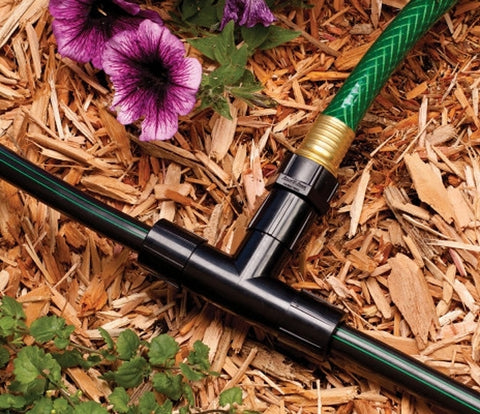 Rain Bird EFTFHT-1SX Tee with FHT Adapter, 3/4 x 1/2 in Connection, FHT x Compression, Polyethylene, Black