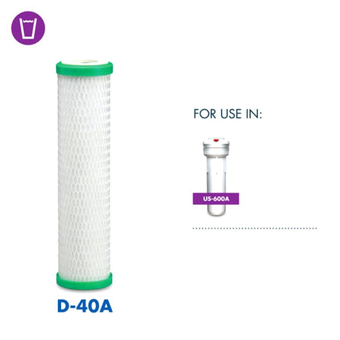 Culligan D-40A Replacement Water Filter, For: Culligan US-600A Undersink Drinking Water Filtration, 0.5 um Filter