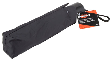 Diamondback 123 Umbrella, Round Canopy, Nylon Fabric, Black Fabric, 19-1/2 in OAH