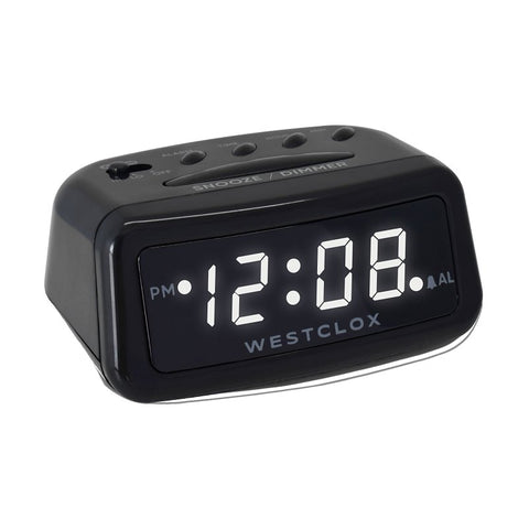 ALARM CLCK DIG WHT LED W/USB-C
