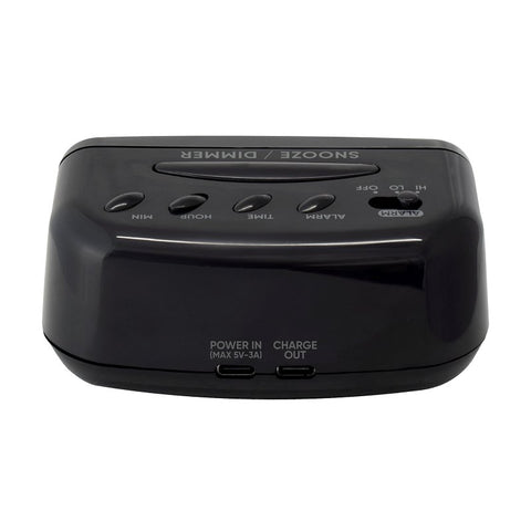 ALARM CLCK DIG WHT LED W/USB-C