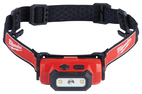 Milwaukee REDLITHIUM 2163-21 USB Hard Hat Headlamp, 100, 400, 600 Lumens, 5, 9, 20 hr Run Time