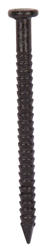 ProSource NTP-074-PS Panel Nail, 16D, 1 in L, Steel, Painted, Flat Head, Ring Shank, Black, 171 lb, Pack of 5