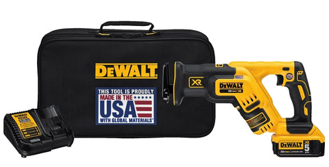 DEWALT DCS367P1 Series Reciprocating Saw Kit, Battery Included, 20 V, 5 Ah, 1-1/8 in L Stroke