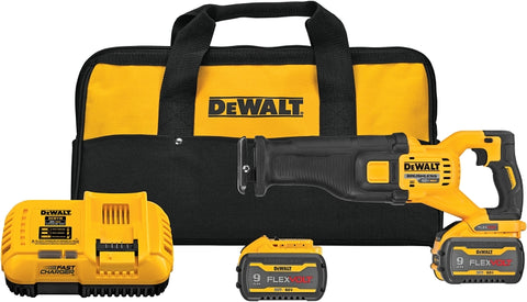 DEWALT DCS389X2 Series Brushless Reciprocating Saw Kit, Battery Included, 60 V, 9 Ah