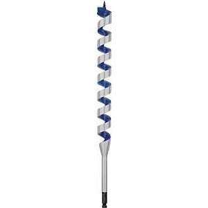 Irwin 3043015 Auger Drill Bit, 1-1/4 in Dia, 17 in OAL, Twist Flute, 1-Flute, 7/16 in Dia Shank