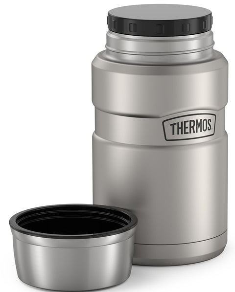 Thermos STAINLESS KING Series SK3020MSTRI4 Vacuum Insulated Food Jar, 24 oz Capacity, Stainless Steel, Matte Steel